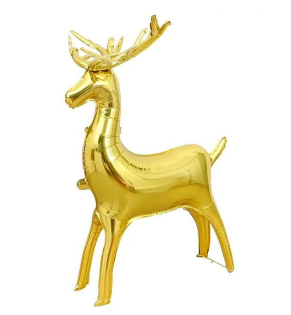 Фольгована кулька Золотий Олень 120х75см (47") | Новий рік