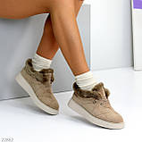 Повсякденні теплі замшеві стьобані легкі автоледі колір хакі, фото 5