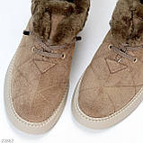 Повсякденні теплі замшеві стьобані легкі автоледі колір хакі, фото 7