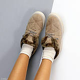 Повсякденні теплі замшеві стьобані легкі автоледі колір хакі, фото 8