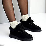 Повсякденні теплі замшеві стьобані легкі чорні автоледі, фото 2