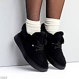 Повсякденні теплі замшеві стьобані легкі чорні автоледі, фото 6