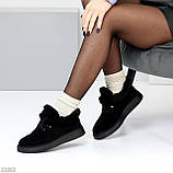 Повсякденні теплі замшеві стьобані легкі чорні автоледі, фото 7