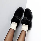 Повсякденні теплі замшеві стьобані легкі чорні автоледі, фото 8