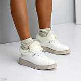 Повсякденні теплі замшеві стьобані легкі білі автоледі, фото 8