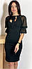 Чорна елегантна сукня з трикотажа Poliit чорна 38, фото 2