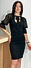 Чорна елегантна сукня з трикотажа Poliit чорна 38, фото 3