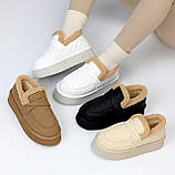 Чорні фактурні зимові автоледі натуральна шкіра на хутрі, фото 10