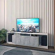 Сучасна тумба під телевізор із полицями U1 Відкрита тумбочка/підставка під ТВ у вітальню 160х38х48