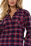 Піжама жіноча фланель сорочка і штани в клітинку L&L 2475 XXL, фото 3