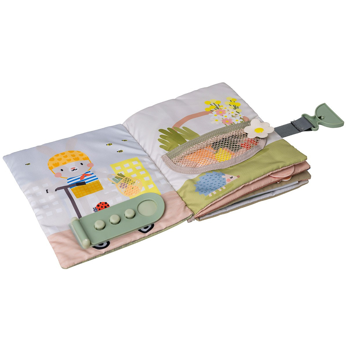 Развивающая мягкая книжка коллекции "Садик в городе" - Бизибук Зайчонка