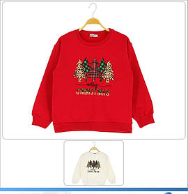 Новорічний батник трикотажний для дітей 5/8 років; Гурт. Туреччина