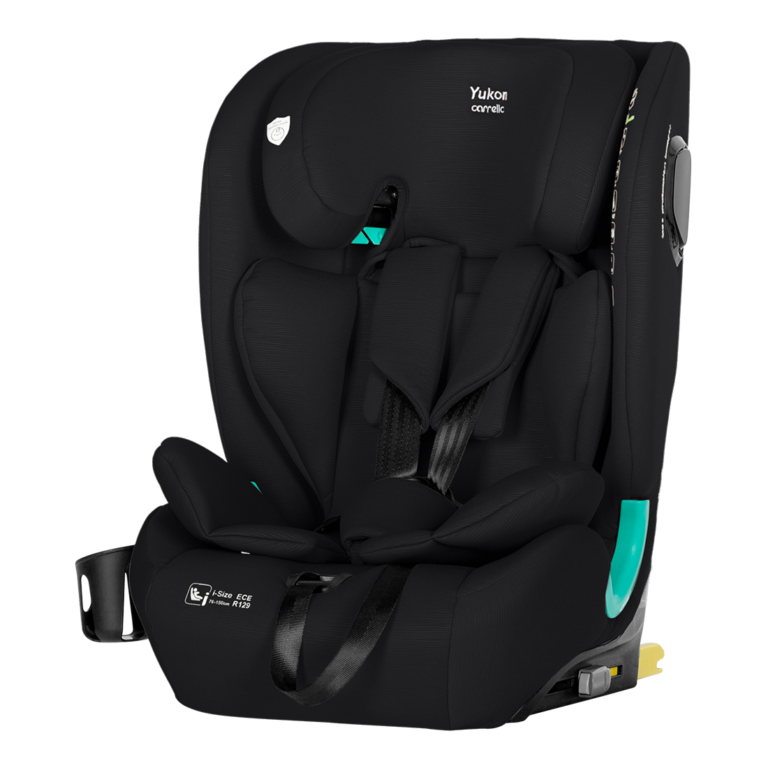 Автокрісло Carrello Yukon i-Size ISOFIX для дітей 76-150 см, Midnight Black, фото 1