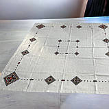 Скатертина вишита низинка ручна робота прямокутна "ГУЦУЛОЧКА" 220*140 см, фото 2