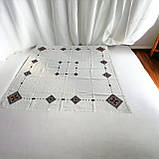 Скатертина вишита низинка ручна робота прямокутна "ГУЦУЛОЧКА" 220*140 см, фото 4