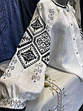 Вишита блуза біла жіноча лляна "ГОРГАНИ" розмір  від 34 до 42, фото 3