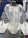 Вишита блуза біла жіноча лляна "ГОРГАНИ" розмір  від 34 до 42, фото 4