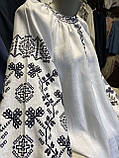 Вишиванка жіноча  натуральний білий льон " МЕРЕЖКА" в наявності розмір 36, фото 2
