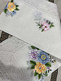 Скатертина вишита прямокутна МАШИННОІ роботи 220*150 см, фото 2