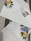 Скатертина вишита прямокутна МАШИННОІ роботи 220*150 см, фото 3