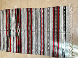 Доріжка* гуцульська шерстяна домоткана ручної роботи виткана шерстяними нитками на верстаті 143*67 см, фото 4