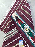 Доріжка гуцульська шерстяна домоткана ручної роботи виткана шерстяними нитками на верстаті 123*68 см, фото 4