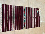 Доріжка гуцульська шерстяна домоткана ручної роботи виткана шерстяними нитками на верстаті 123*68 см, фото 5