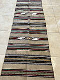 Доріжка* гуцульська шерстяна домоткана ручної роботи виткана шерстяними нитками на верстаті 200*67 см, фото 3