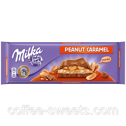 Шоколад Milka 300 г Peanut Caramel, фото 2
