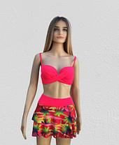 Купальник раздельный с юбкой JUNKER Элида 1119 красный (В НАЛИЧИИ ТОЛЬКО 44 46 52 УКР р-ры), фото 3