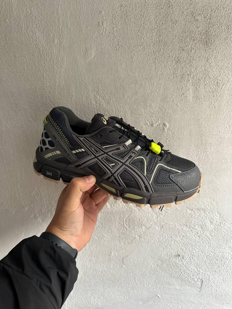 Кросівки чоловічі сірі зимові Asics Gel-Kahana 8 Black Grey Green Winter Fur (18720), фото 1