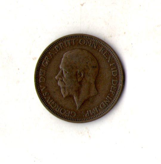 Велика Британія Король Георг V 1/2 пенні 1934 рік мідь №1747