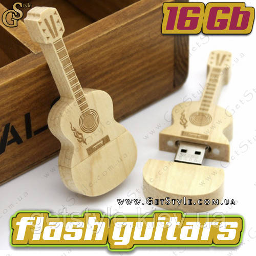 Дерев'яна флешка Flash Guitars 64 Gb у дерев'яному боксі