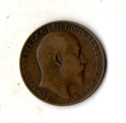 Велика Британія Король Едуард VII 1/2 пенні 1906 рік №1743