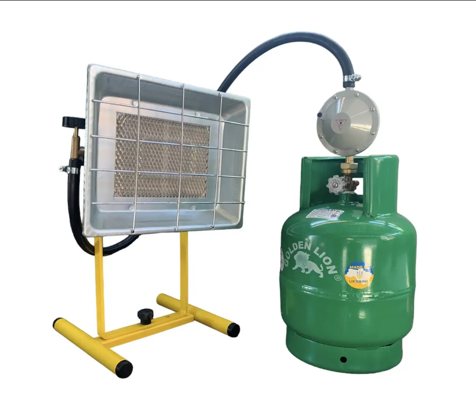 Газовий комплект обігрівач Orgaz SB-650 + Балон Rudyy 5л + редуктор зі шлангом + пальник на балон у подарунок