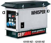 Однофазный бензиновый генератор GENMAC Whisper 10100KE (10 кВт)