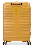 Валіза велика L полікарбонат жовта 75х51х31+5см/125л/4.45кг/Airtex 649, фото 3
