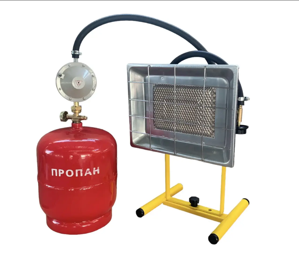 Газовий комплект обігрівач Orgaz SB-650 + Балон InterTool 5л в комплекті + редуктор зі шлангом + пальник на балон у подарунок