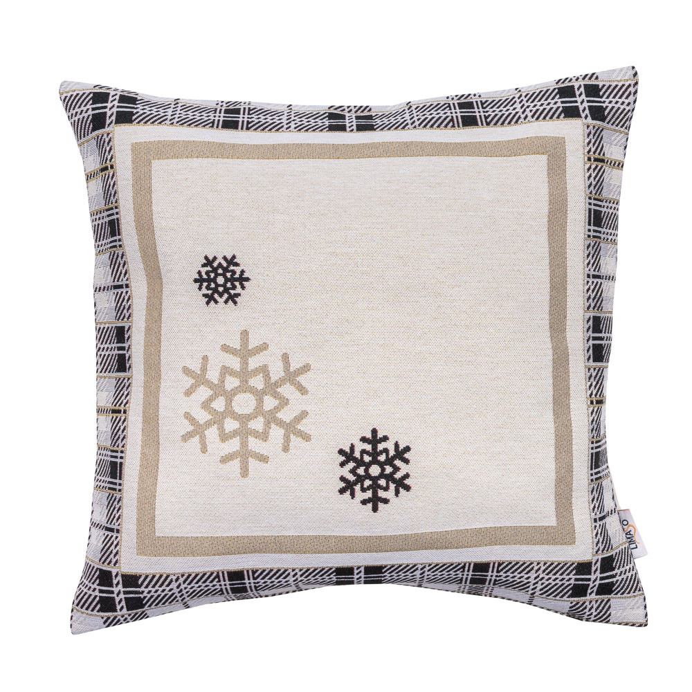 Декоративна наволочка Новорічна 45х45 см, гобелен, фото 1