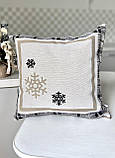 Декоративна наволочка Новорічна 45х45 см, гобелен, фото 3