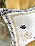 Декоративна наволочка Новорічна 45х45 см, гобелен, фото 4