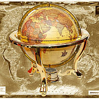 Глобус Світу сувенірний Gold з компасом діаметром 20 см