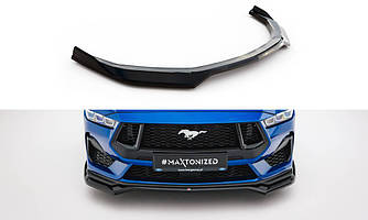 Сплітер Ford Mustang GT MK7 (2023+) тюнінг обвіс губа спідниця переднього бампера (V1)