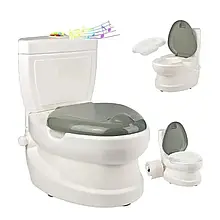 Дитячий горщик унітаз 07-571 Pilsan, горщик знімний, тримач для паперу, звуки води, підсвітка кнопки