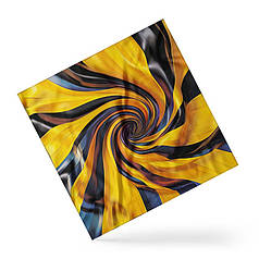 Хустка на голову і шию «Жовта спіраль. Yellow spiral»