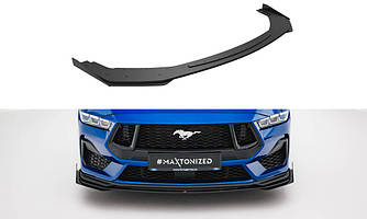 Сплітер Ford Mustang GT MK7 (2023+) тюнінг обвіс губа спідниця переднього бампера (Street Pro V2)
