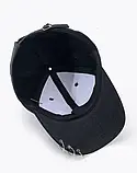 Кепка бейсболка підліткова з кільцями та шпильками чорна корейська стиль, фото 2