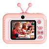 Дитячий фотоапарат Равлик з дисплеєм, від USB, Q2, Рожевий / Фотоапарат для дітей / Дитяча фотокамера, фото 5