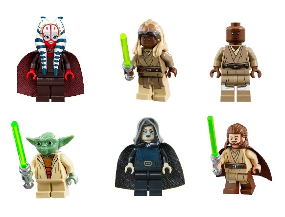 Набір лего фігурок Зоряні війни/Star Wars — лего мініфігурки Джедаї, фото 1