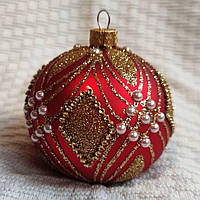 Новорічний шар ручна робота "Ромб" 60 мм